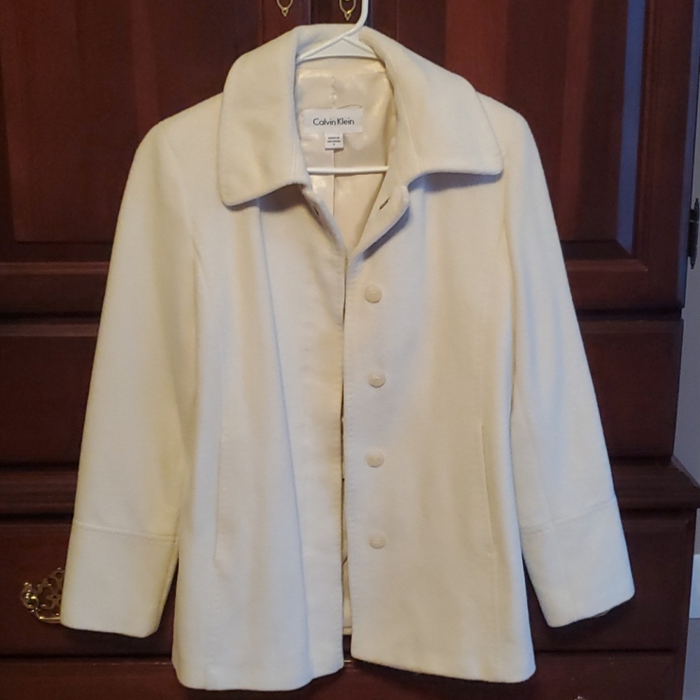 Calvin Klein angora wool coat